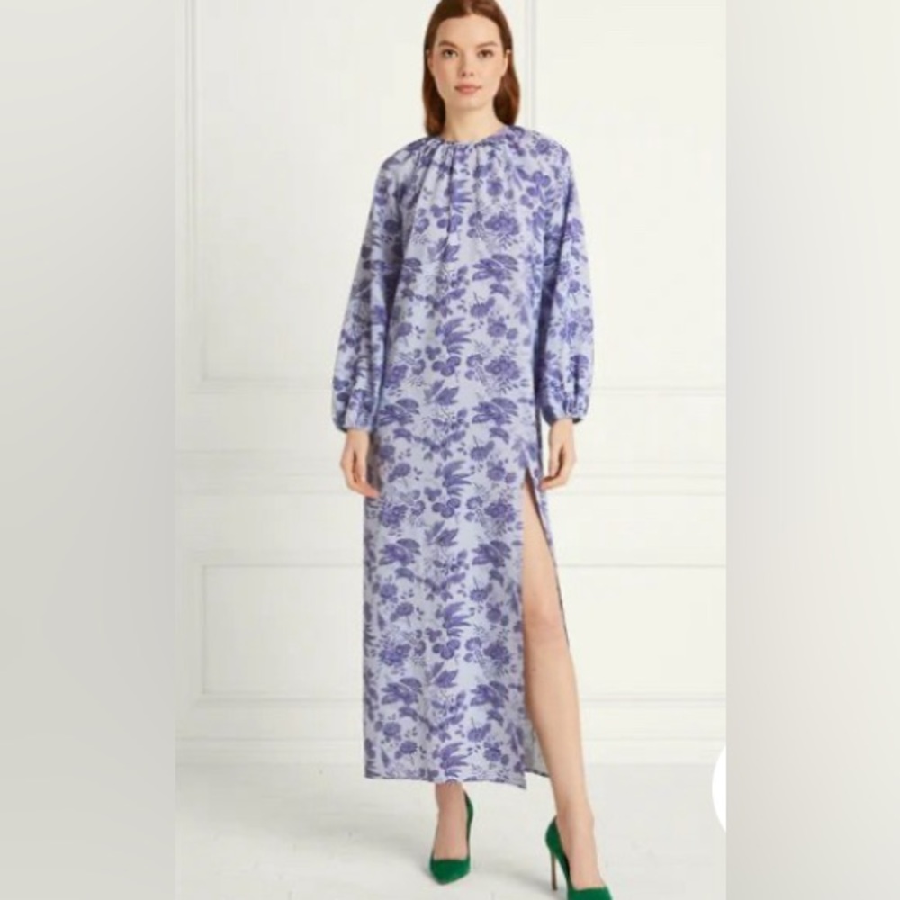 Hill House Womens Dress Maxi The Simone Lilac Tonal Floral NEW - Picture 1 of 4